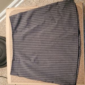 Grey Striped Miniskirt